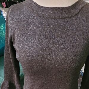 Silk And Metallic Flared Sleeve  Sweater by Joseph A., size L, NWT.